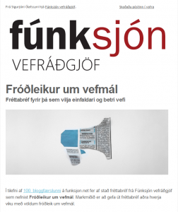 Fróðleikur um vefmál - Fréttabréf Fúnksjón