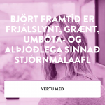 Vefur Bjartrar framtíðar í síma